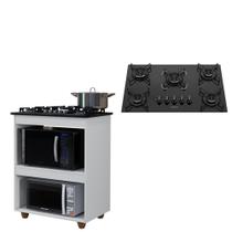 Kit Balcão Cooktop Turim com Fogão Cooktop 5 Bocas Itatiaia Kit Balcão Cooktop Turim com Fogão Cooktop 5 Bocas Itatiaia