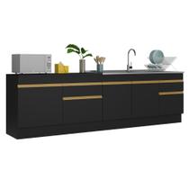 Kit Balcão de Cozinha para Pia 150cm e Balcão 120cm com Rodapés Veneza Multimóveis MP2286