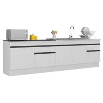 Kit Balcão de Cozinha para Pia 150cm e Balcão 120cm com Rodapés Veneza Multimóveis MP2286