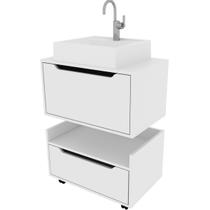 Kit Balcão e Gabinete de Banheiro com Cuba 1 Porta 1 Gaveta Kit Balcão e Gabinete de Banheiro com Cuba 1 Porta 1 Gaveta