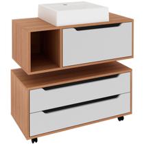 Kit Balcão e Gabinete de Banheiro com Cuba Karina Kit Balcão e Gabinete de Banheiro com Cuba Karina