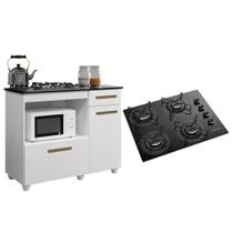 Kit Balcão Para Cooktop Cozinha Kaiki Violeta Branco com Fogão Cooktop 4 Bocas Itatiaia Essencial Kit Balcão Para Cooktop Cozinha Kaiki Violeta Branco com Fogão Cooktop 4 Bocas Itatiaia Essencial
