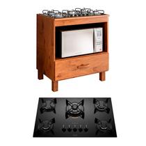 Kit Balcão Para Fogão Cooktop Com Fogão Cooktop Atlas 05 Bocas