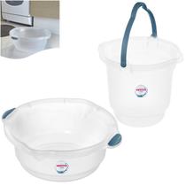 Kit Balde 12 Litros Bacia Plástica Para Limpeza De Casa Lavanderia - Sanremo