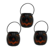 Kit Balde Abóbora Dark Kids Baleiro Halloween - 3 unid.