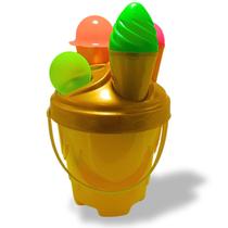 Kit Balde Azul Sorvetão Com Acessórios Baldinho De Praia Infantil Kit Balde Azul Sorvetão Com Acessórios Baldinho De Praia Infantil