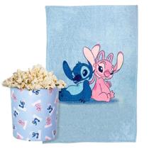 Kit Balde Com Manta Stitch & Angel Disney - Zona Criativa Kit Balde Com Manta Stitch & Angel Disney - Zona Criativa