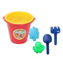 Kit Balde Completo Com 2 Forminhas Praia Areia Acessórios