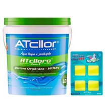 Kit Balde de Cloro 3x1 E 4 Pastilhas Ultra Gel 25g Atcllor Kit Balde de Cloro 3x1 E 4 Pastilhas Ultra Gel 25g Atcllor