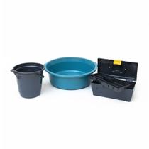 Kit Balde de Limpeza + Bacia Lavanderia + Maleta Casa Plástico Resistente Utilidades