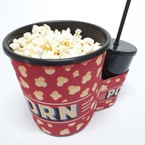 Kit balde de Pipoca + Copo com Canudo Neoprene Popcorn