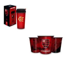 Kit Balde De Pipoca + Copo Termico Smart Flamengo Mengão