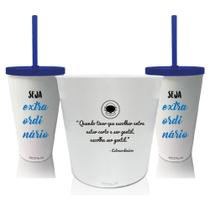 Kit Balde De Pipoca E 2 Copos Personalizados Extraordinário