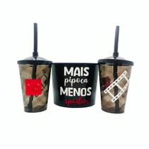 Kit Balde de Pipoca e Copos - Mais Pipoca, Menos Spoiler - 1 unidade - Rizzo Kit Balde de Pipoca e Copos - Mais Pipoca, Menos Spoiler - 1 unidade - Rizzo