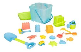 Kit Balde De Praia Brinquedo Infantil 19 Pecas Plastico