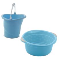 Kit Balde E Bacia Azul Adoleta