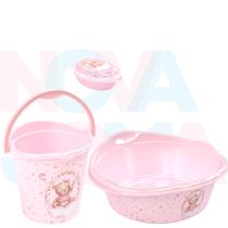 Kit Balde E Bacia / Saboneteira Grátis UrsaTed plasutil Kit Balde E Bacia / Saboneteira Grátis UrsaTed plasutil