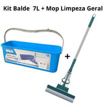 Kit Balde Kala 7L Com Mop Plus Limpeza Geral Flashlimp