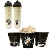 Kit Balde Pipoca 2,5L + Squeeze Garrafa Térmica 550Ml Água