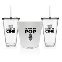 Kit Balde Pipoca Copos Cinema Filme Personalizado - Krystalon