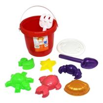 Kit Balde Praia 10 Peças Divertido Sortida Bel