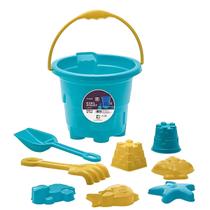 Kit Baldinho de Praia Brinquedo Infantil com 9 Peças Areia