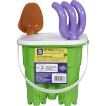 Kit Baldinho de Praia Castelinho com 10 Peças Cores Sortidas (M) Bel