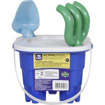 Kit Baldinho de Praia Castelinho com 8 Peças Cores Sortidas (P) Bel Kit Baldinho de Praia Castelinho com 8 Peças Cores Sortidas (P) Bel
