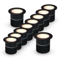 Kit Balizador Led Embutido Solo Essence 2w, 5w 3000k Branco Quente IP67 Preto ou Aço Escovado Alut By Avant