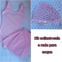 Kit Ballet- Collant Regata Saia e Rede Para Coque Ballet Kit Dança Ballet - NINNA BALLET