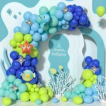 Kit Balloon Arch, 136 unidades com tema oceânico, estrela-do-mar e cavalo marinho Kit Balloon Arch, 136 unidades com tema oceânico, estrela-do-mar e cavalo marinho