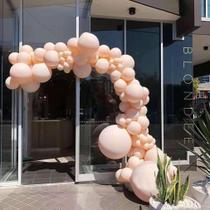 Kit Balloon Arch, 154 unidades, rosa empoeirado, creme, pêssego, látex e papel alumínio Kit Balloon Arch, 154 unidades, rosa empoeirado, creme, pêssego, látex e papel alumínio