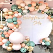 Kit Balloon Arch, aniversário infantil, 124 unidades, balão de látex Macarons Kit Balloon Arch, aniversário infantil, 124 unidades, balão de látex Macarons