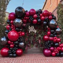 Kit Balloon Arch Captank Black Red Thick Double Stuffed