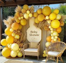 Kit Balloon Arch de dupla camada amarela para decoração de festa Kit Balloon Arch de dupla camada amarela para decoração de festa