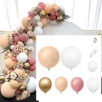 Kit Balloon Arch Garland, 105 unidades, cores de macaron, látex e papel alumínio Kit Balloon Arch Garland, 105 unidades, cores de macaron, látex e papel alumínio