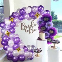 Kit Balloon Arch Garland, 108 peças de papel de látex roxo para festival Kit Balloon Arch Garland, 108 peças de papel de látex roxo para festival