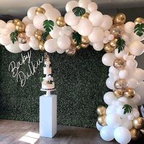 Kit Balloon Arch Garland, 136 unidades de confete de látex branco Kit Balloon Arch Garland, 136 unidades de confete de látex branco