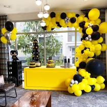 Kit Balloon Arch Garland, 246 unidades de balões de látex amarelos e pretos Kit Balloon Arch Garland, 246 unidades de balões de látex amarelos e pretos