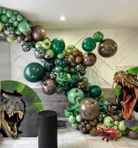 Kit Balloon Arch Garland Dinosaur 117 unidades para festa infantil