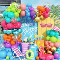 Kit Balloon Arch Garland Govpy Multicolor Neon 83 unidades