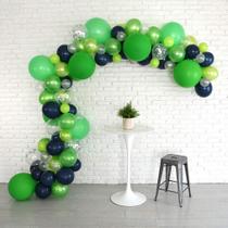 Kit Balloon Arch Garland Green Forest 103 peças de bola de látex de festa
