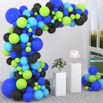 Kit Balloon Arch Garland: jogo eletrônico PASOCON Blue Black Green Kit Balloon Arch Garland: jogo eletrônico PASOCON Blue Black Green