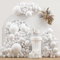 Kit Balloon Arch Garland JZCZOEB branco com recheio duplo, 115 unidades