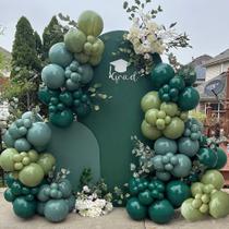 Kit Balloon Arch Garland MOMOSHERO, 143 unidades, verde para festa