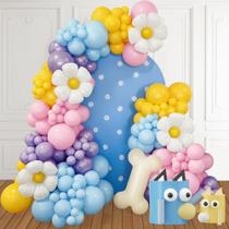 Kit Balloon Arch Garland MOMOSHERO Blue Dog 142 unidades