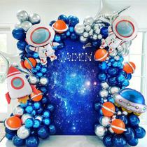 Kit Balloon Arch Garland Outer Space, 119 unidades em azul marinho