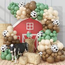 Kit Balloon Arch Garland Theme Jobkoo Green Brown Cowboy