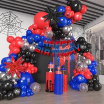 Kit Balloon Arch Garland Theme Ouddy Party Spider, 162 unidades