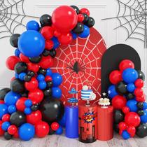 Kit Balloon Arch Garland Togvu Vermelho Azul Preto 101 unidades